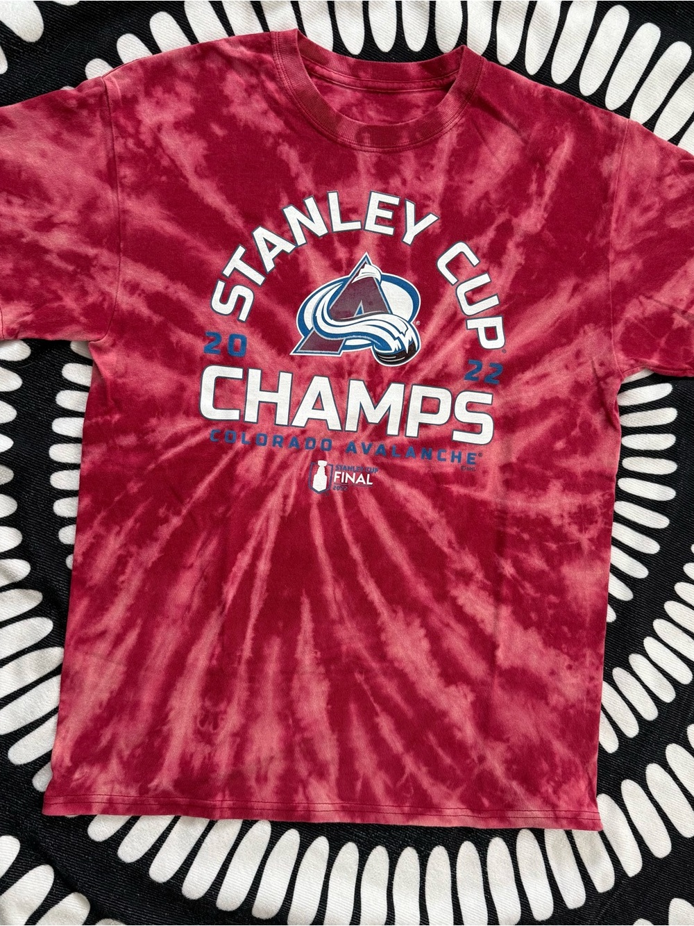 Custom Reverse Dyed Colorado Avalanche T-Shirt